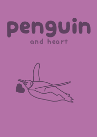 penguin & heart Pale mobet