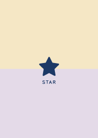 Simple Lucky Star / Navy&Beige Lilac