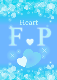 F&Pイニシャル運気UP!幸せのハート青ブルー