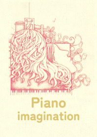 piano imagination  rose Red