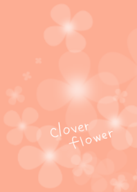 clover flower.coral pink version.
