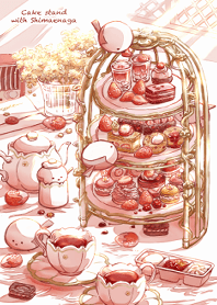 シマエナガと春のアフタヌーンティー