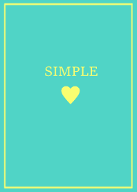 SIMPLE HEART -green yellow-