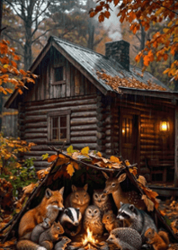 stampAI-autumn forest-KlhkHG