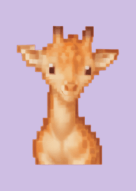 长颈鹿像素艺术主题紫色04