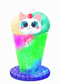 Soda and Cat (White)