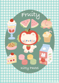 แมวน้อยผลไม้พาสเทล(สีเขียว)