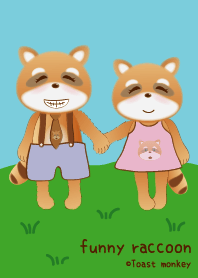 The funny raccoon