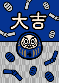 Daruma Daikichi / Blue x Silver