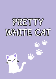 PRETTY WHITE CAT Theme-DUSTY PURPLE