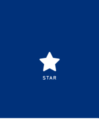 Simple Lucky Star - White&Deep Blue