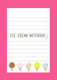 ICE CREAM NOTEBOOK/PINK