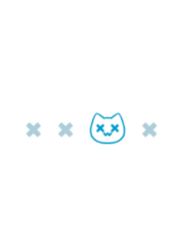 funny cat.(blue&white.)