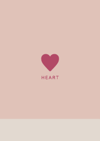 Simple Pink Heart / Beige    Dull Peach