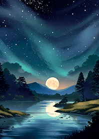 Beautiful starry night view#2538