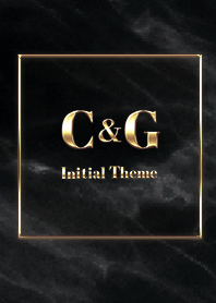 [ C&G ]  Initial Theme Gold Black