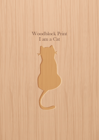 Woodblock Print Cat 34
