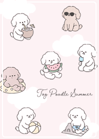 Toy Poodle Summer pink05_1