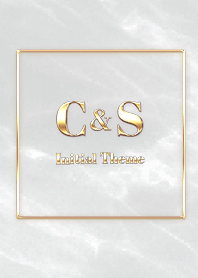 [ C&S ]  Initial Theme Gold Gray