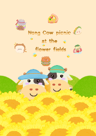 Nong Cow picnic at the flower field 2