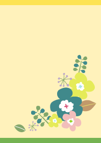 Northern Flowers3 on yellow