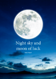 Night sky and moon of luck from Japan