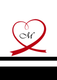 Initial M love heart