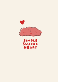 simple Sujiko heart beige