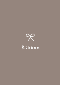 Greige and white ribbon.