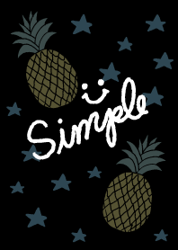 Smile Pineapple Star - black26-