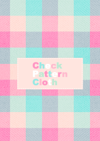 Check Pattern Cloth Pastel mint-pink