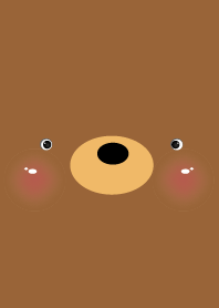 Simple Brown Bear Face theme