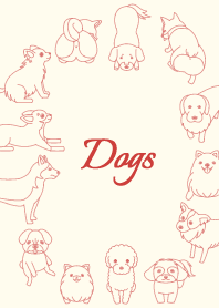 Animal 004-2 (dog/Beige/Red)