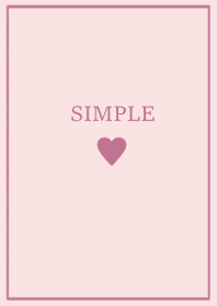 SIMPLE HEART =milky pink=