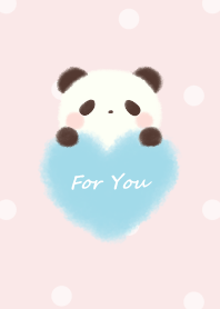 mokomoko heart -panda- pink dot 2