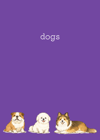Dogs are soothing02 on purple