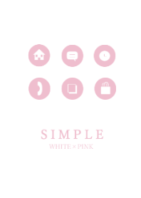 SIMPLE WHITE&PINK COLOR