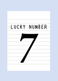 LUCKY NUMBER 7 NOTEBOOK/BLUE GRAY