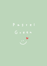 Pastel green and smile.