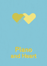 Piano and Heart blue sky & ginkgo