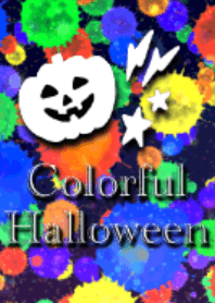 Colorful halloween splash