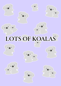LOTS OF KOALAS/LIGHT DUSTY PURPLE