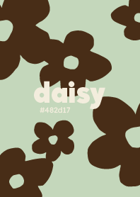 daisy brown on green