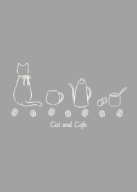 Cat and Cafe -gray-