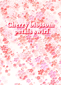 Cherry blossom petals swirl