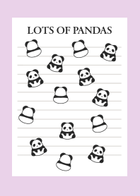 LOTS OF PANDAS NOTEBOOK-LIGHT PURPLE