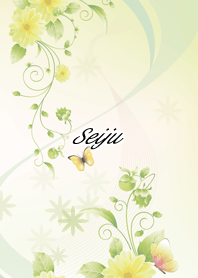 せいじゅ用 Butterflies and flowers