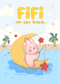 Fifi: on the beach