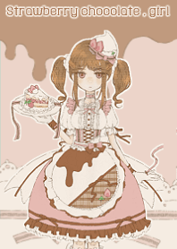 Strawberry chocolate , girl