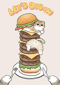 neko hamburger/ cream